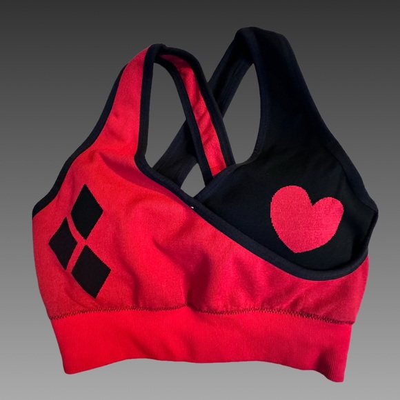 NWT Harley Quinn Womens Cosplay Sports Bra Sz Small - Picture 2 of 4